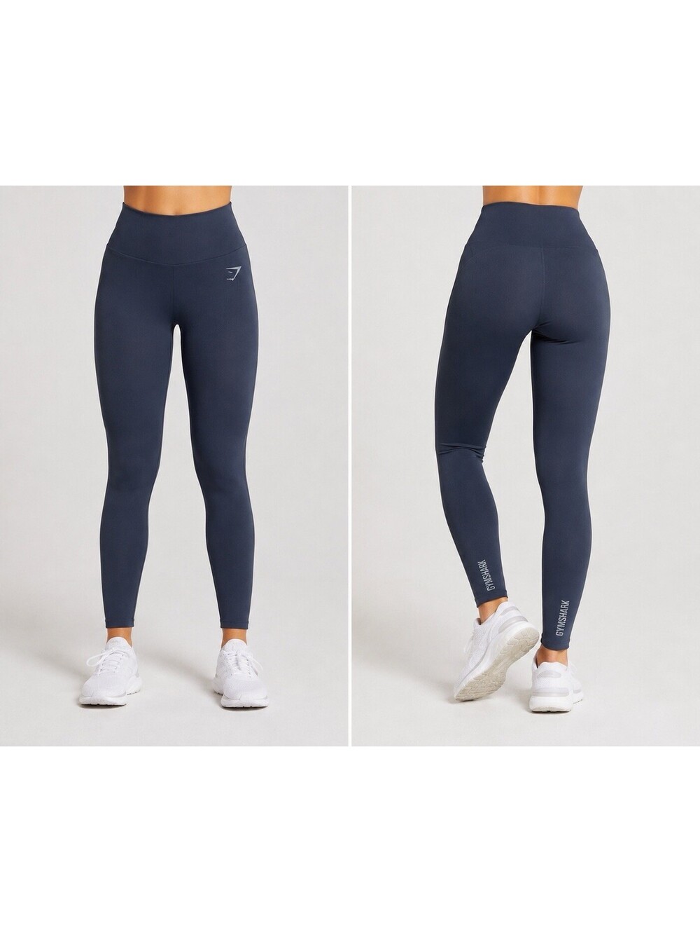 Gymshark Women M Gray High Rise Training Leggings 24.5” Inseam Stretch Workout